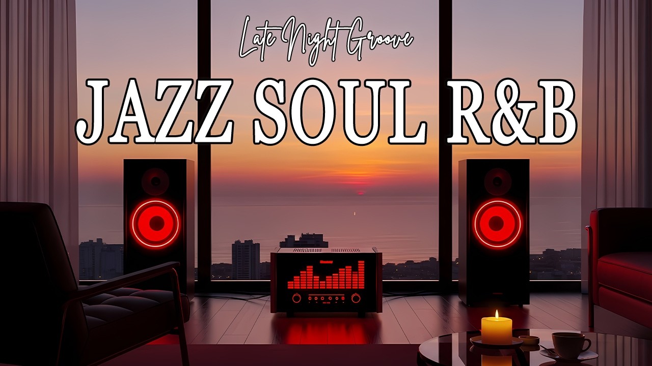 Smooth Jazz–Soulful R&B 🌙 Chill Beats Mix with Neon Speakers & Ocean Views for Study & Relaxation