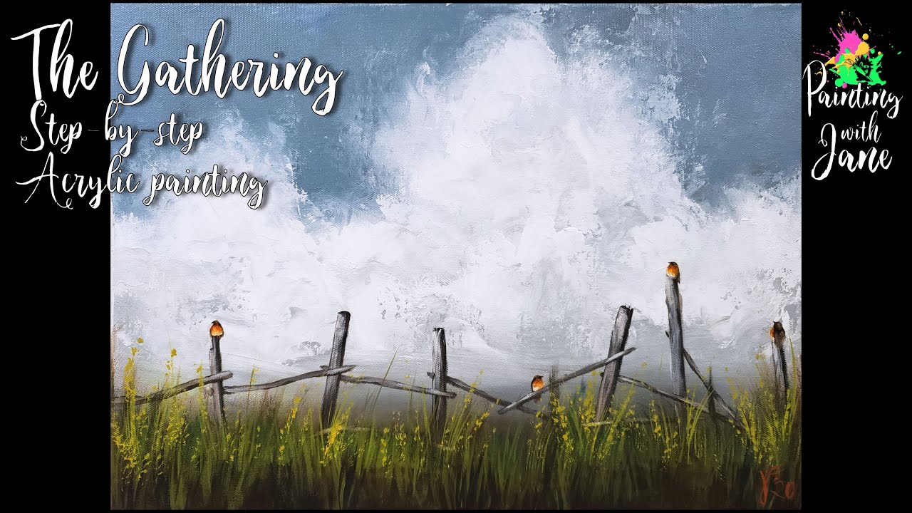 The Gathering – Palette Knife Clouds - Step-by-Step Acrylic Painting on Canvas