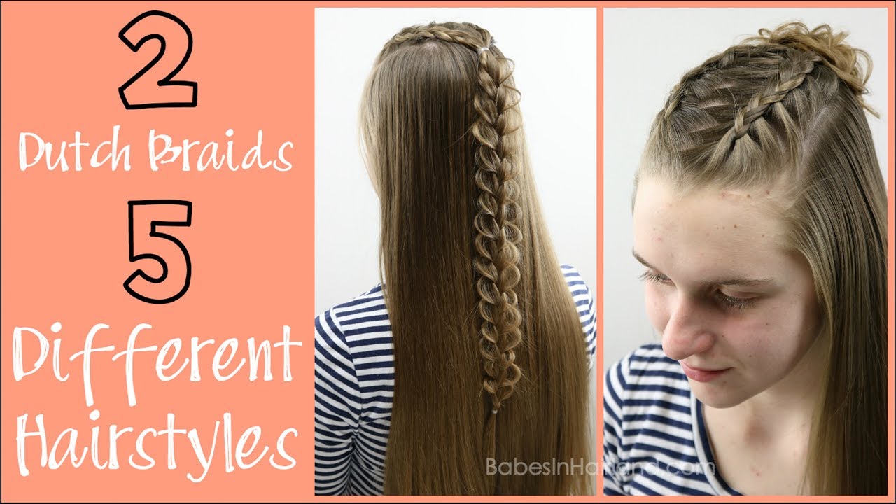 2 Dutch Braids - 5 Different Hairstyles | BabesInHairland.com