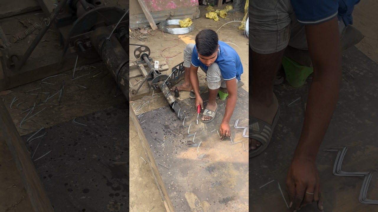 Gi wire made Bauandary #giwire #wireworks #wirecutter #machine #wirecutting