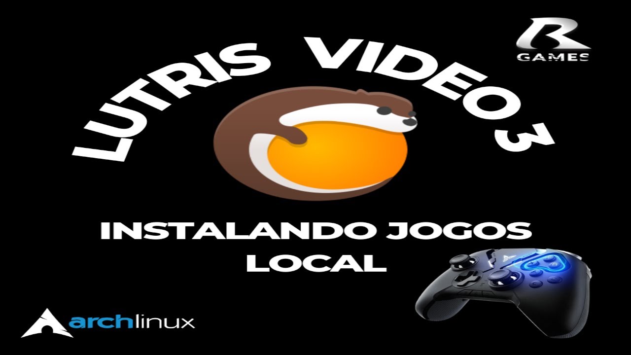 Lutris video-3 instalando jogos local.