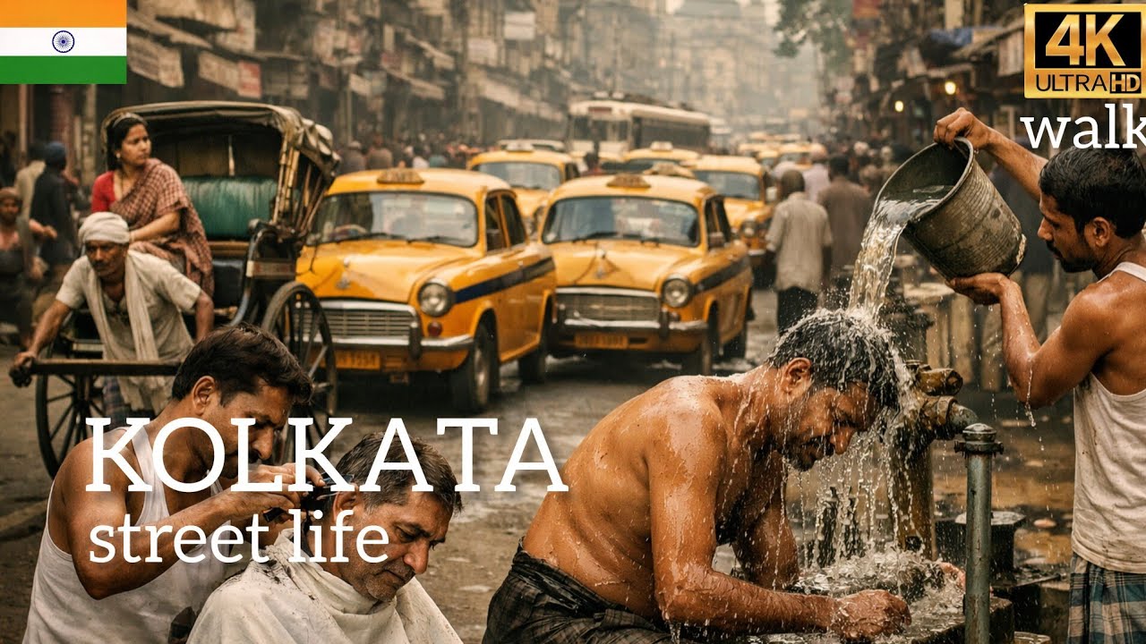 Old Kolkata 🇮🇳 Street Life – A Living Cinema [4K] walk 