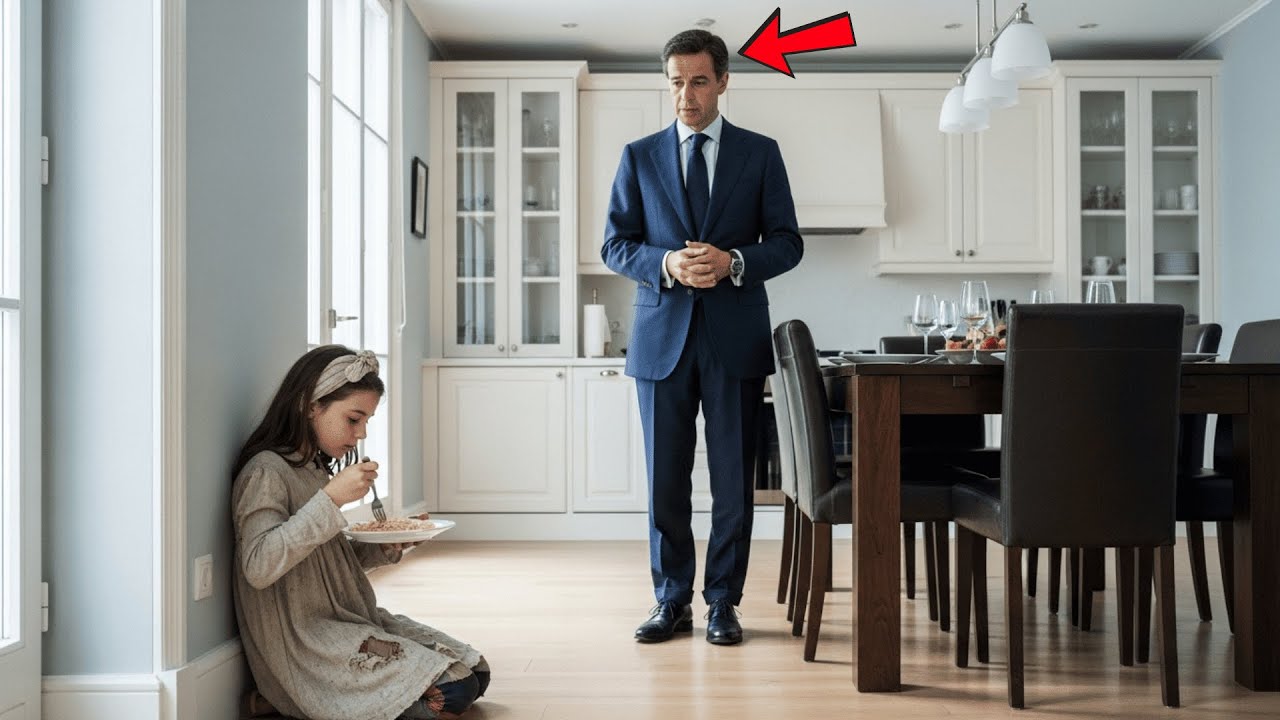 Millonario Sorprende A La Hija De Su Empleada Mientras Se Esconde Para Comer Sobras… Y Todo Cambia