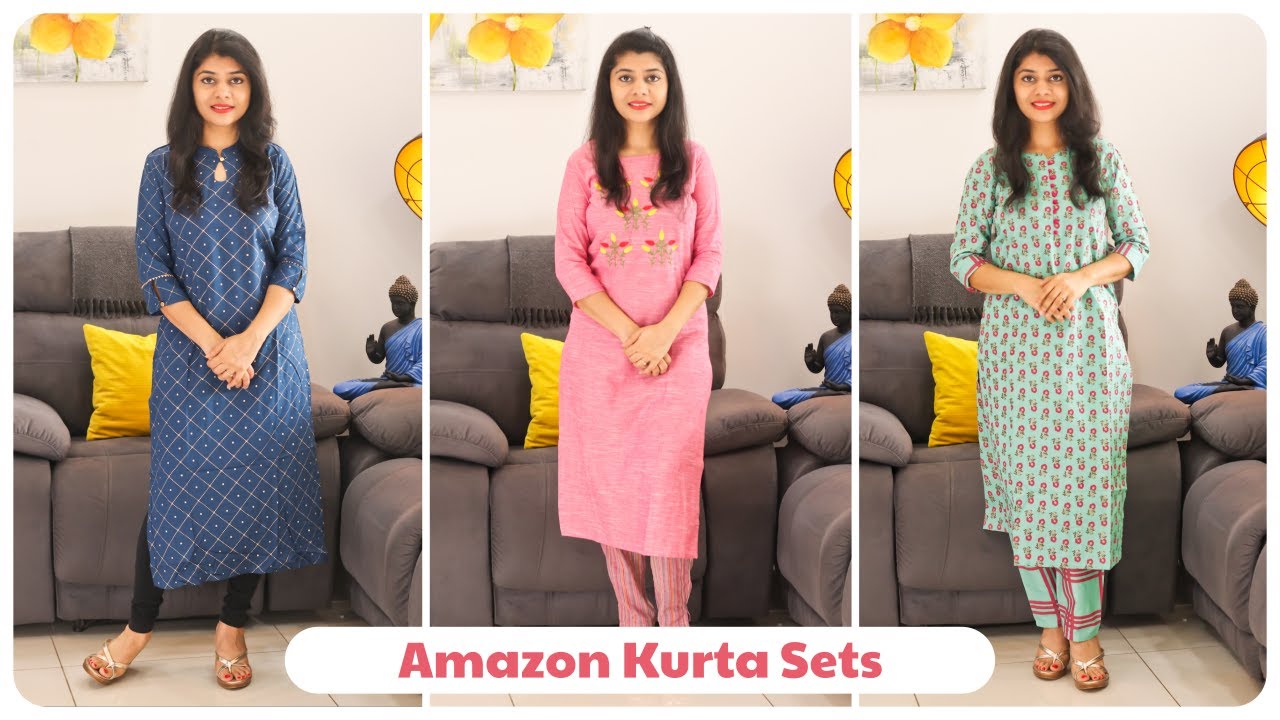 Amazon Kurta Sets | 6 Attractive Ethnic/Office Wear Kurta Sets ~ Home 'n' Much More