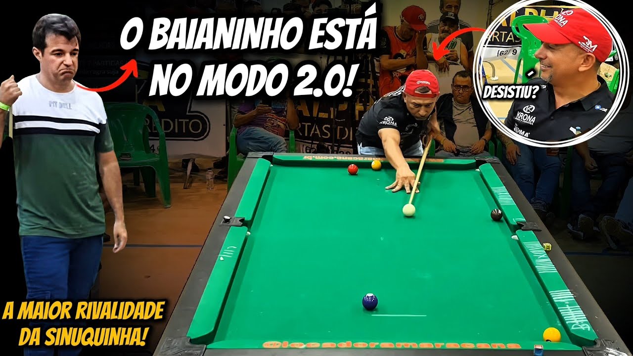 O COBRINHA NÃO ESPERAVA ENFRENTAR O BAIANINHO DE MAUÁ NO MODO 2.0 😱🔥 #sinuca 