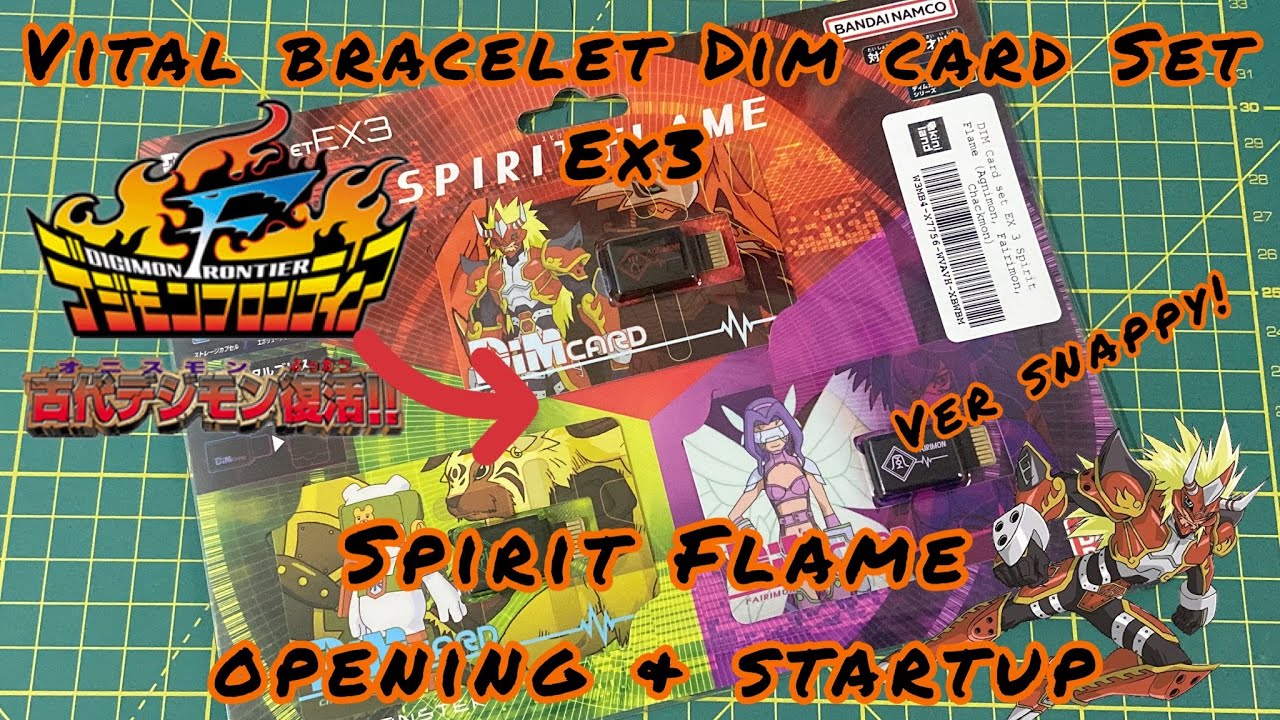 Digimon Vital Bracelet - Ex3 Frontier Dim Card Set - Spirit Flame (ver snappy)