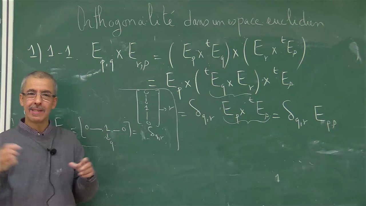 V41Orthogonalité dans un espace euclidien part1