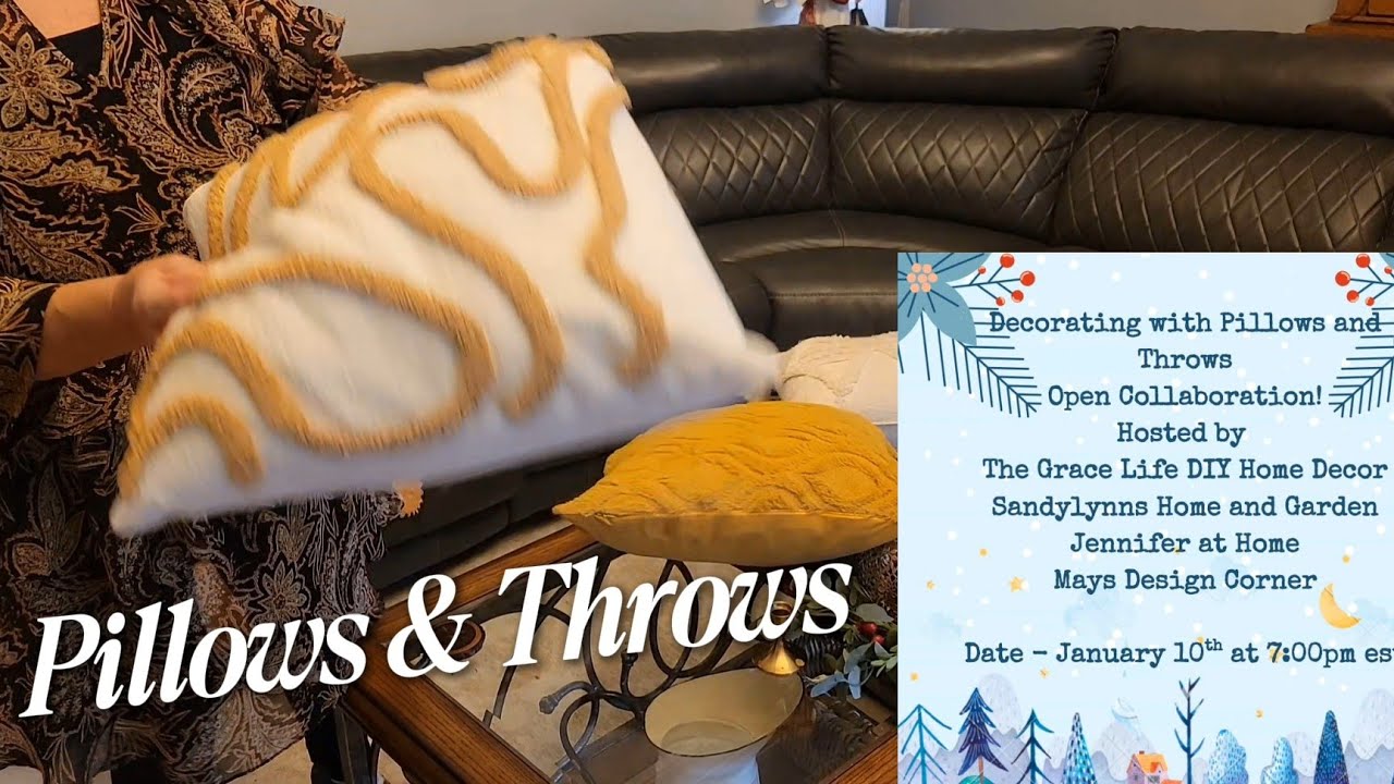 Decorating with pillows & throws on a sectional & bed💙 