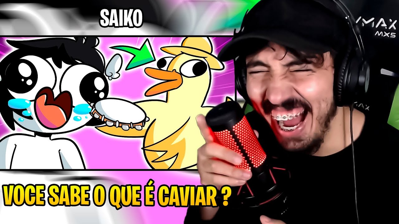 O JOGO MAIS ENGRAÇADO (você sabe oq é caviar?) - SAIKO | Leozin React