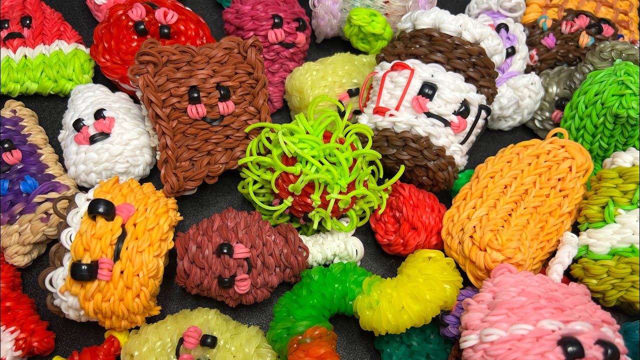 10 САМЫХ СЛОЖНЫХ конфет Rainbow Loom Happy Foods 🍕🍩🌈