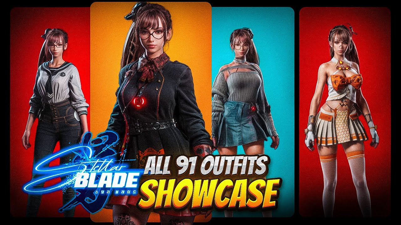 Stellar Blade All 91 Outfits Showcase - Patch 1.009 - Nier Automata DLC Outfits