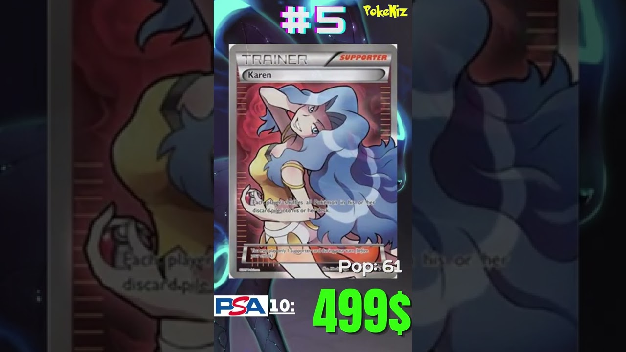 Top 10 Most Expensive Pokemon Full Art Trainers! 🤤 #shorts #pokemoncards #waifu
