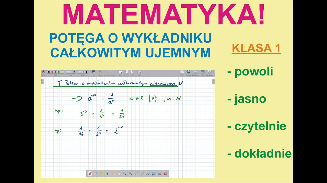 Potęga o wykładniku całkowitym ujemnym