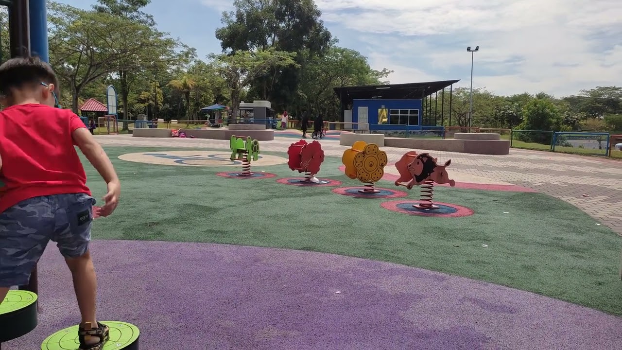 farmia and cousin play at playground hutan bndr