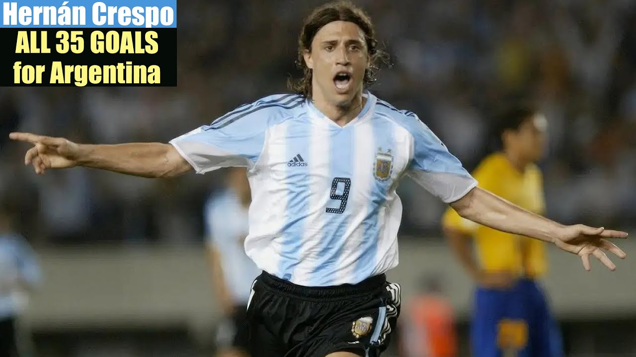Hernan Crespo ◉ All 35 Goals for Argentina 🇦🇷