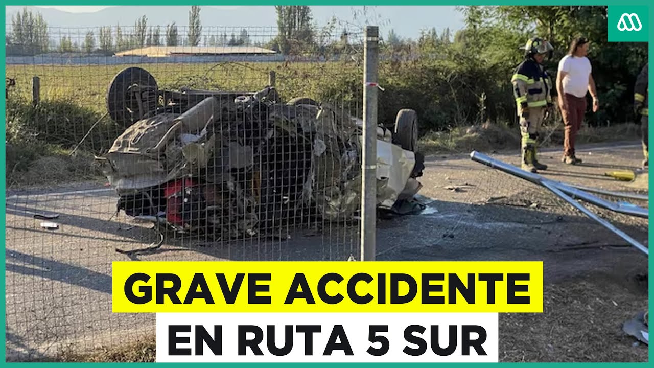 Grave accidente de tránsito en Ruta 5 Sur: Se reportaron 4 menores fallecidos y un adulto
