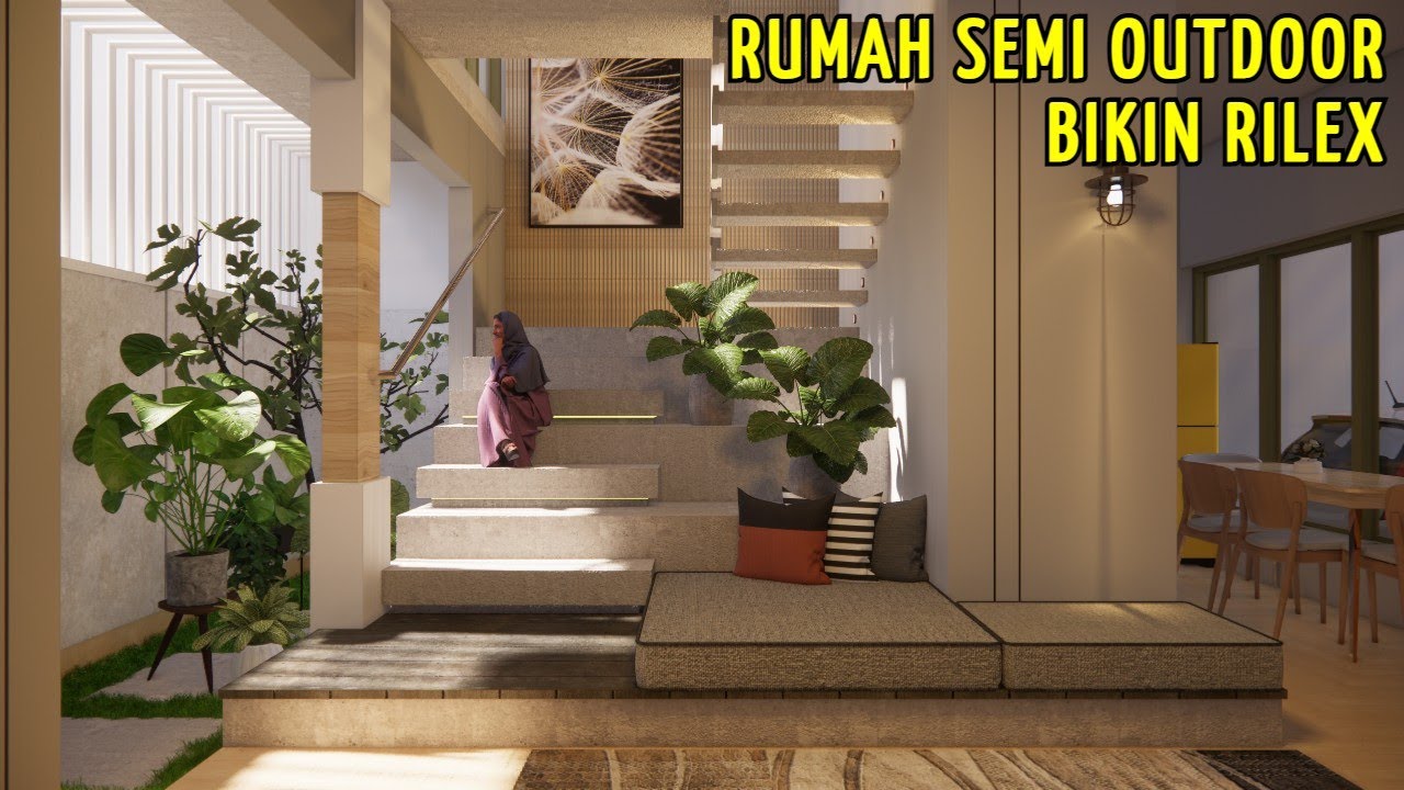 Sayang jika terlewat! Rumah Kekinian Semi Outdoor Bikin Rilex Penghuninya