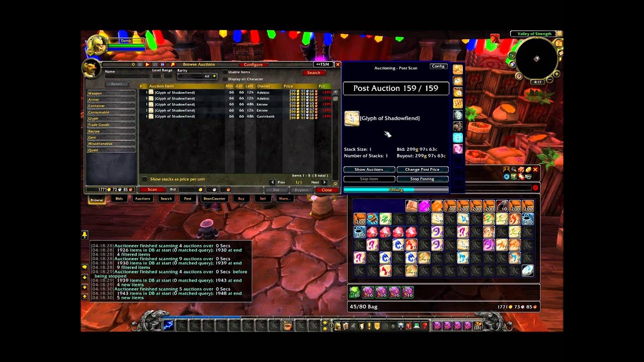 Fast Auction Posting with TSM Auctioning
