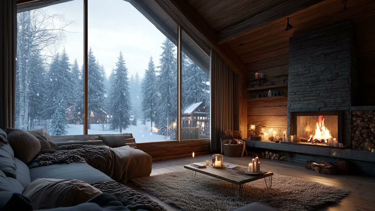 Embers of Silence – Cozy Fireplace Piano