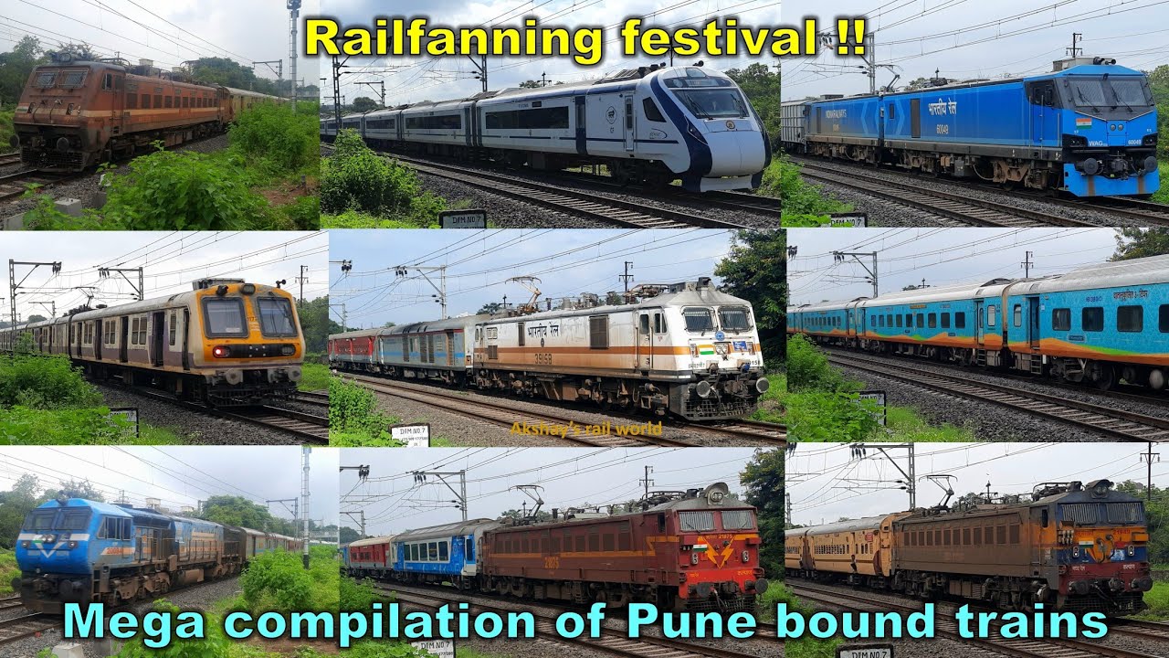 Marvelous compilation of 25 Pune bound trains 🔥🔥 Grand Indian Railway special railfanning 🔥🔥