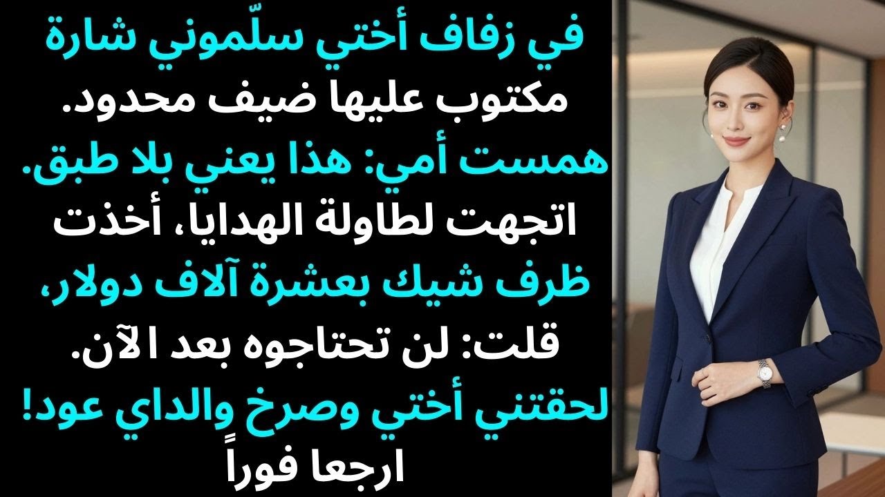 خفض والدايّ مكانتي إلى “ضيف محدود” في زفاف أختي—لكن كل شيء تغيّر عندما اتجهتُ نحو طاولة الهدايا
