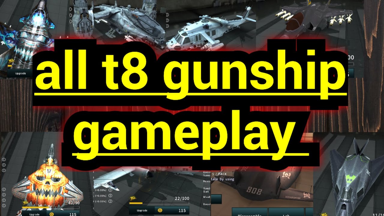 Gunship Battle - All T8 Gunship Gameplay 