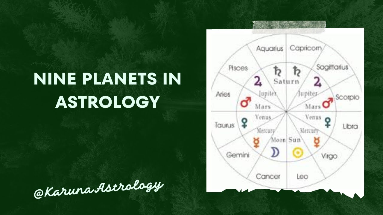 Nine planets in Astrology.