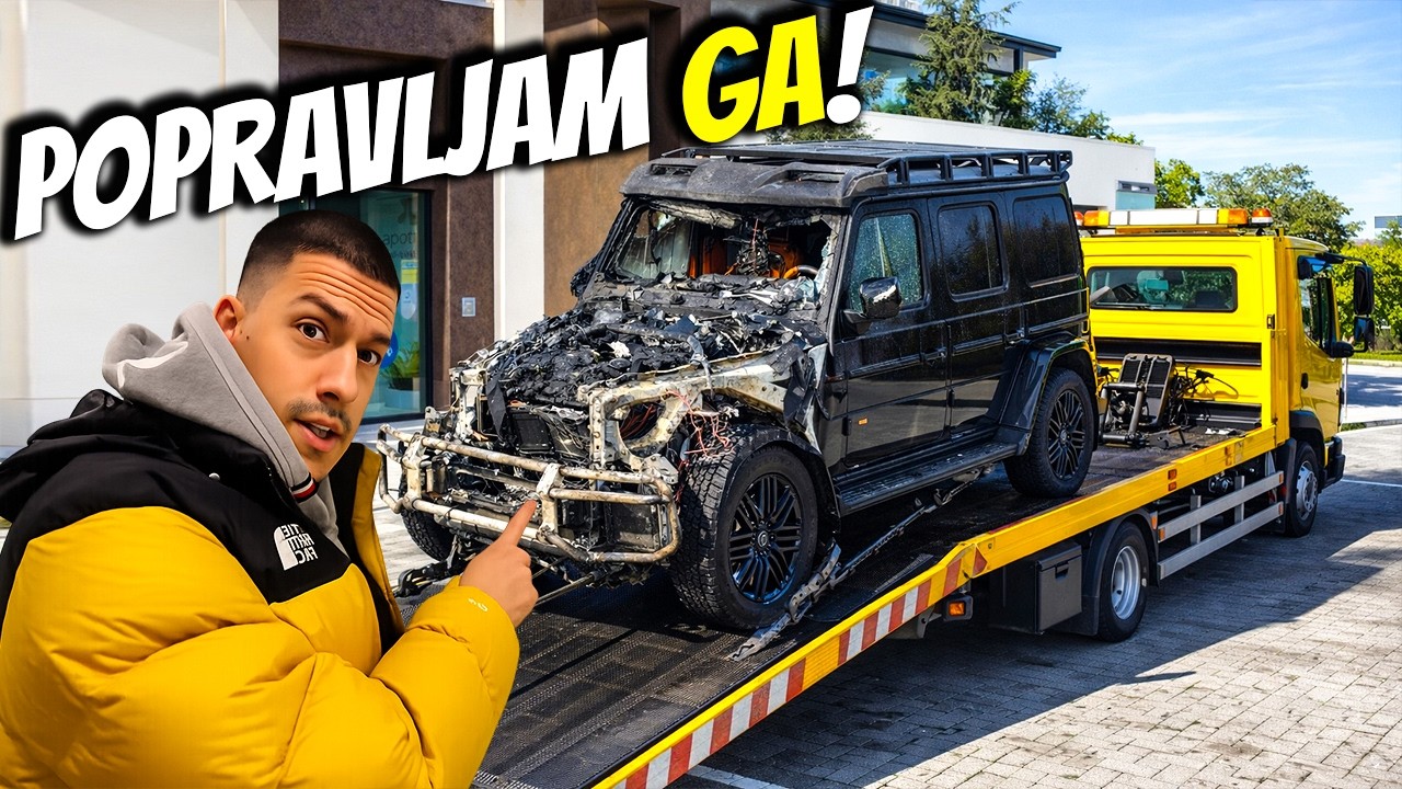 ŠLEPAM BAKINOG ZAPALJENOG BRABUSA, POPRAVLJAM GA! *ŠTETA 400.000 Eur*