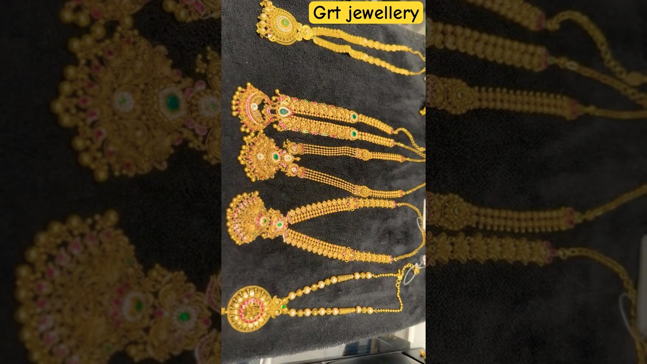 🔥🔥💃🏻Grt Antique V-type haram#grt #goldjewellery #shortsviral #shortvideo