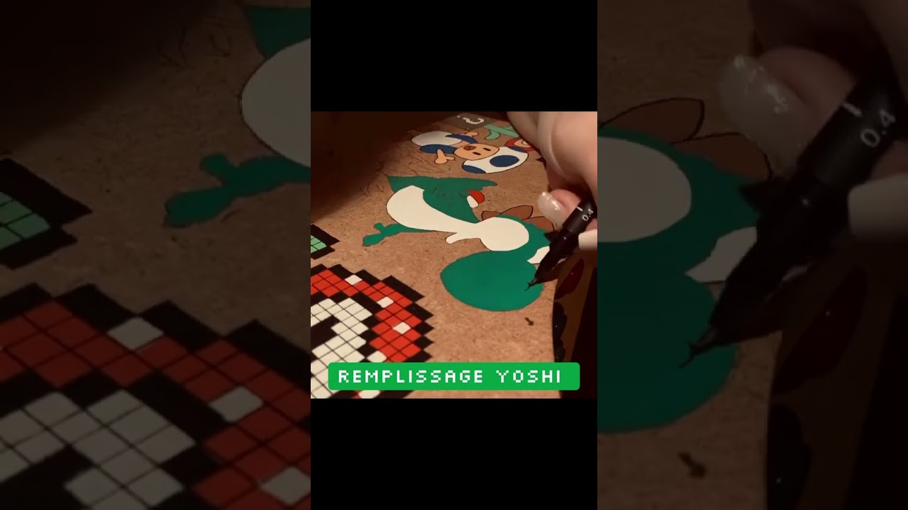 Yoshi au posca. #arcadegames #dessin #jeuxvid&eacute;o #poscapaintpensartcompilation #nintendo#yoshi#mario