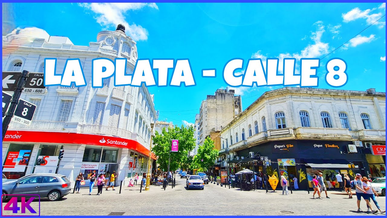 【4K】La Plata Walk, Recorriendo CALLE 8 - Zona COMERCIAL CENTRO | [Buenos Aires NAVIDAD].