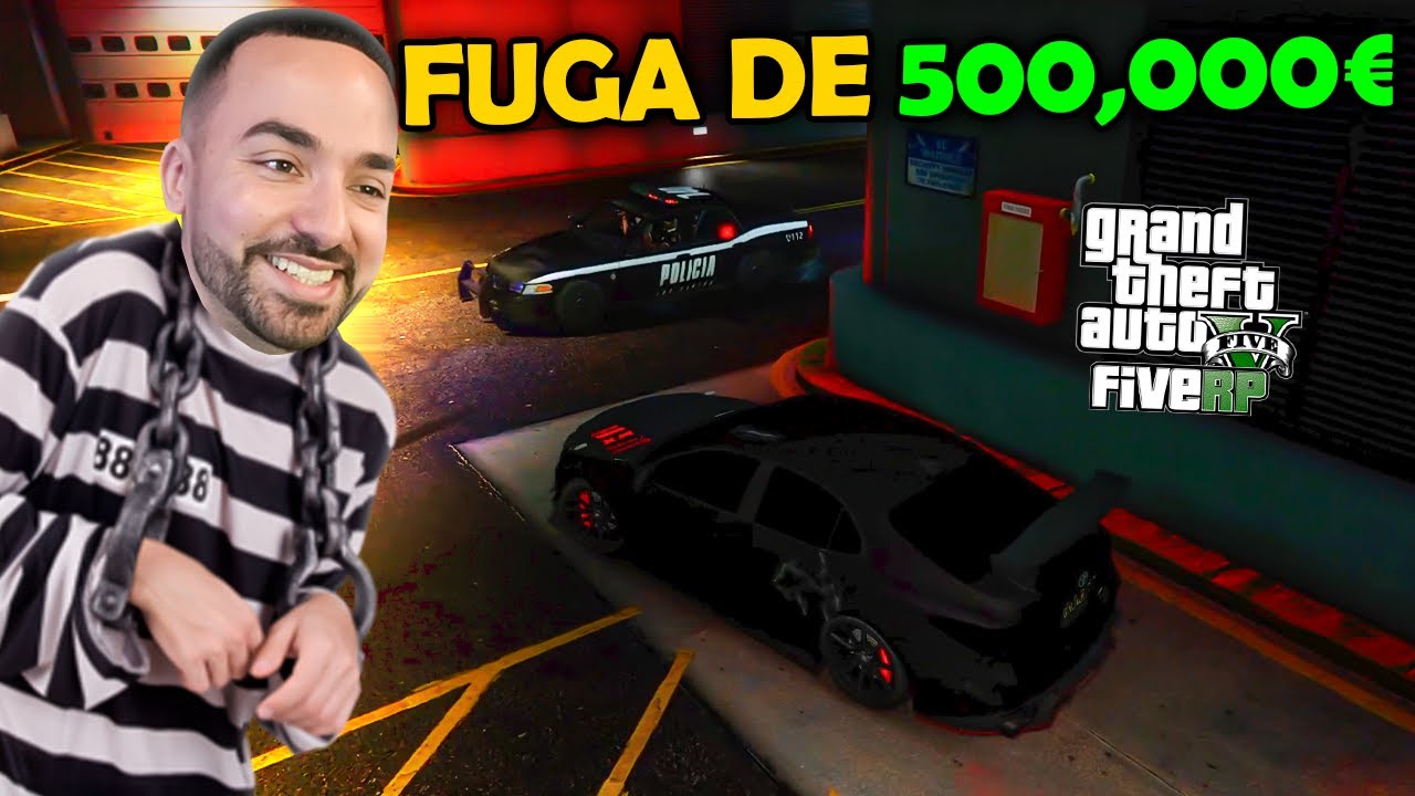 Fiz FUGA da POLICIA por 500,000€ no GTA RP !