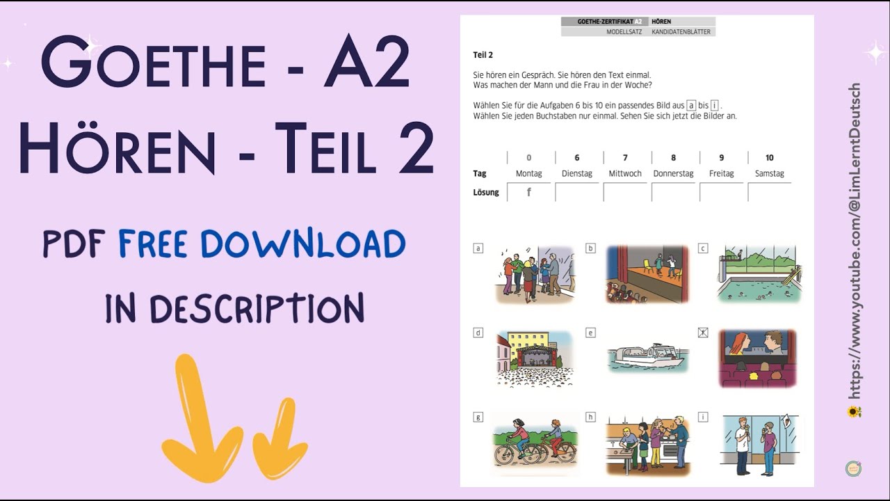 GOETHE A2 - HÖREN Teil 2 - Phân tích và hướng dẫn làm đề thi phần nghe, kỹ thuật và mẹo Trick Tipps