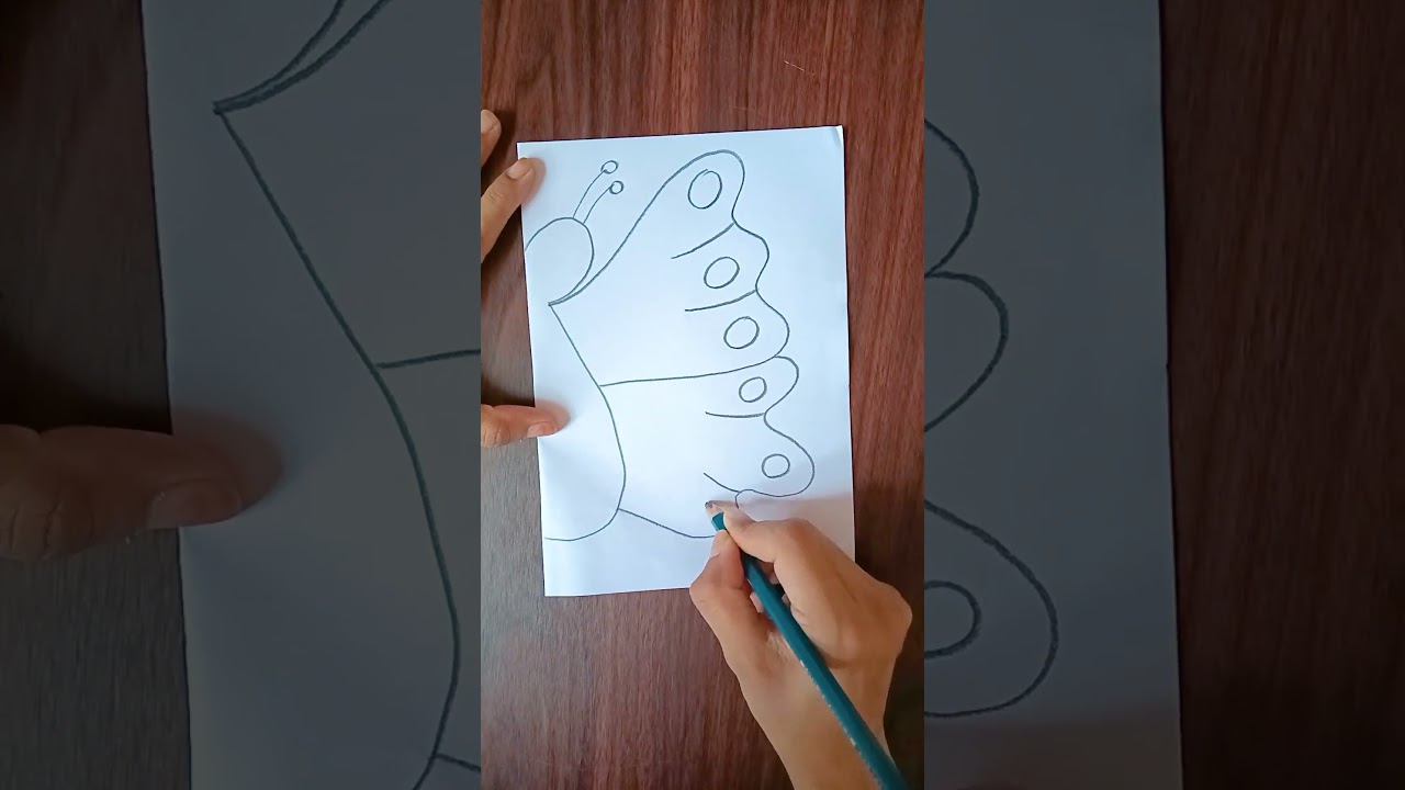 Symmetrical art cute butterfly | Butterfly Drawing Easy #drawing #easy #butterfly #symmetrical