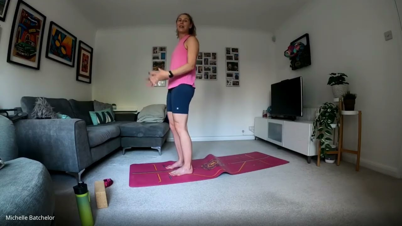 Yoga to wake up the lower body and a good upper body stretch.