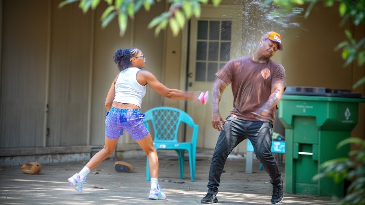 Throwing Ice Water On People In the Hood!