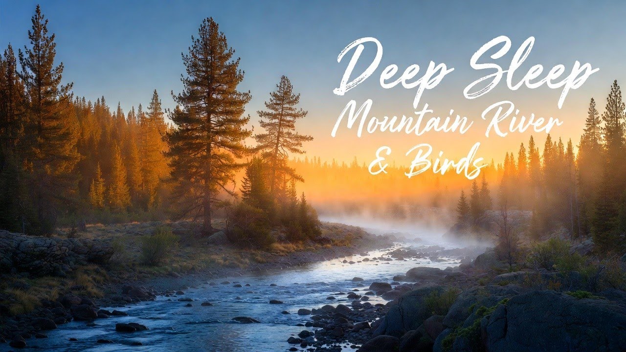 Ambient Nature Wild River & Birds Chirping | Calming Water Sounds for Study