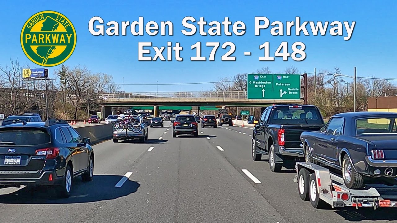 4K Garden State Parkway Southbound I-87/I-287 to Bloomfield (Exit 172 - 148) - NJ Highways