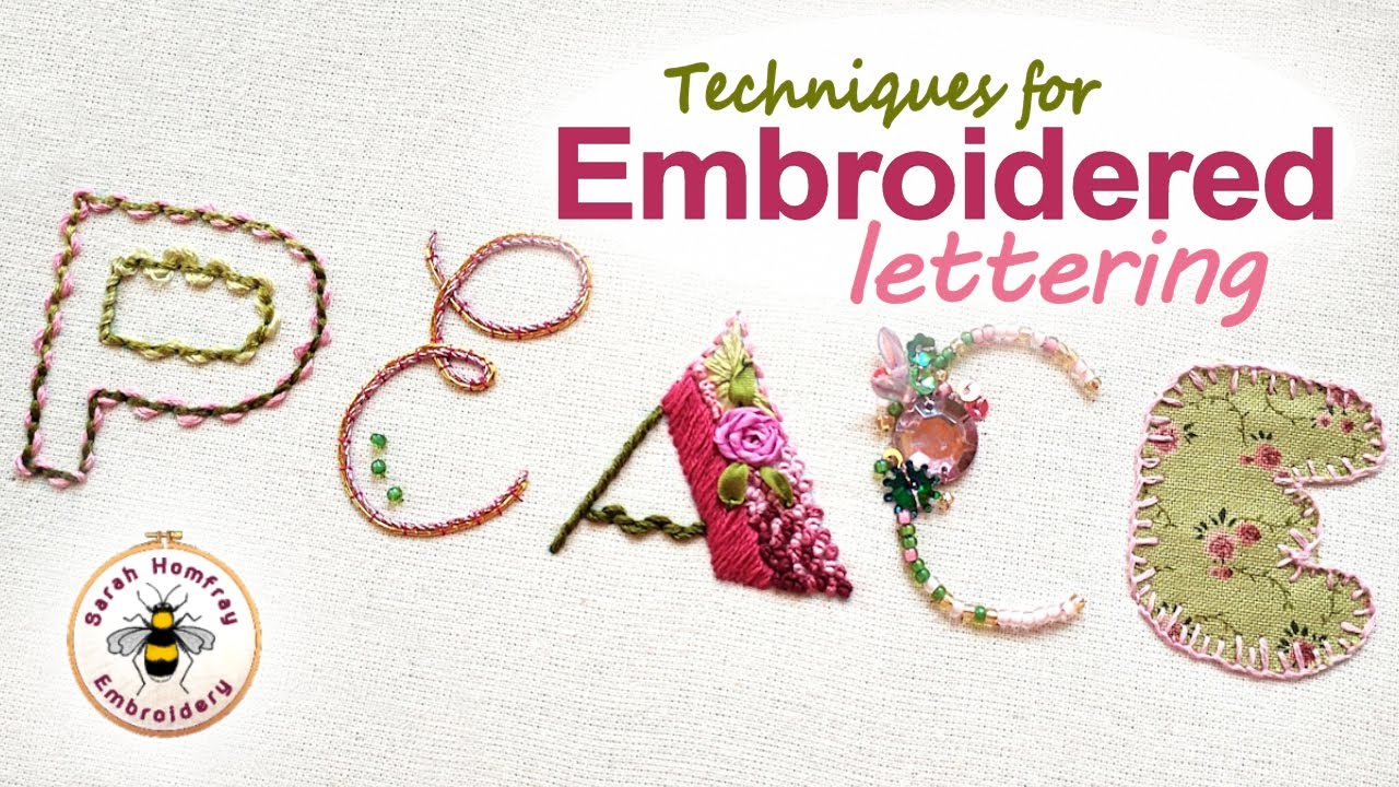 5 different ways you can stitch beautiful embroidered lettering