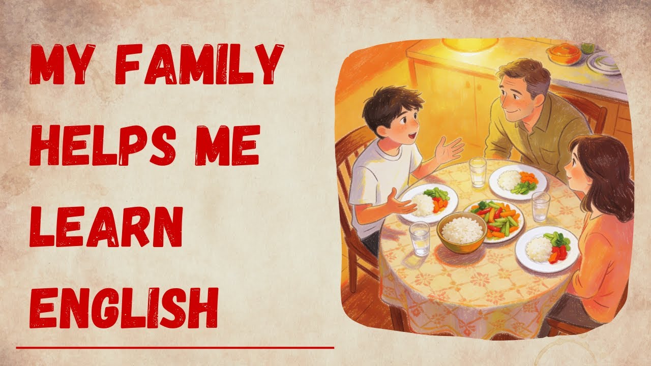 My Family Helps Me Learn English | How We Practice Together | Learn English with Story