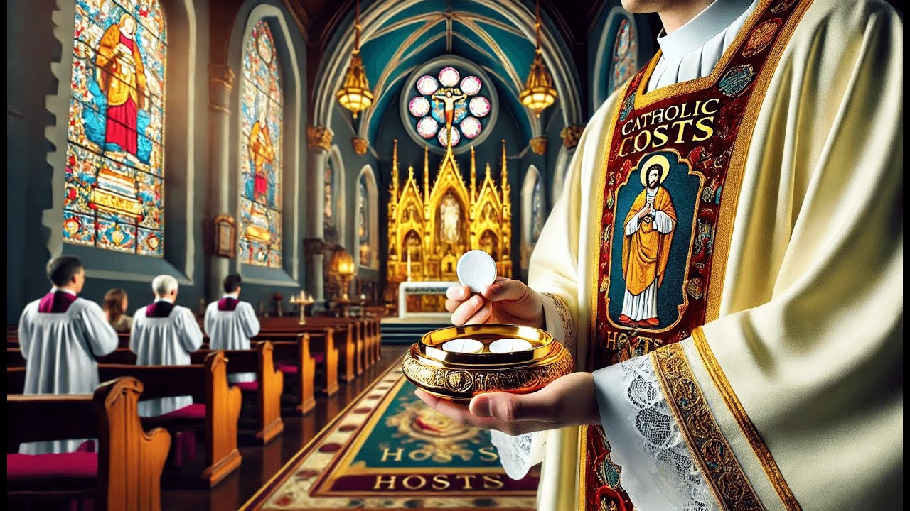 ⛪ Autom Gold Toned Chalice Eucharist Host Carrier Travelling Pyx | Best Hosts for Catholic Communion