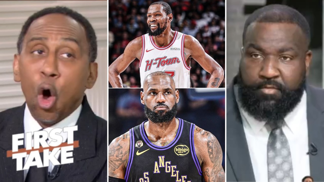 FIRST TAKE | LeBron is my GOAT if Lakers beats KD & Rockets in this series! - Perk tells Stephen A.