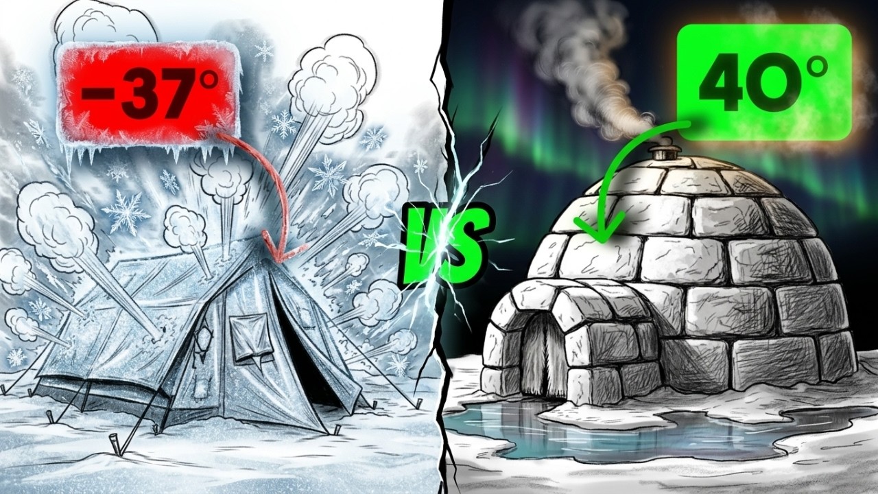 La Termodinámica de la Nieve: Por Qué los Iglús Son Más Cálidos que una Tienda y (Cómo Construirlo)