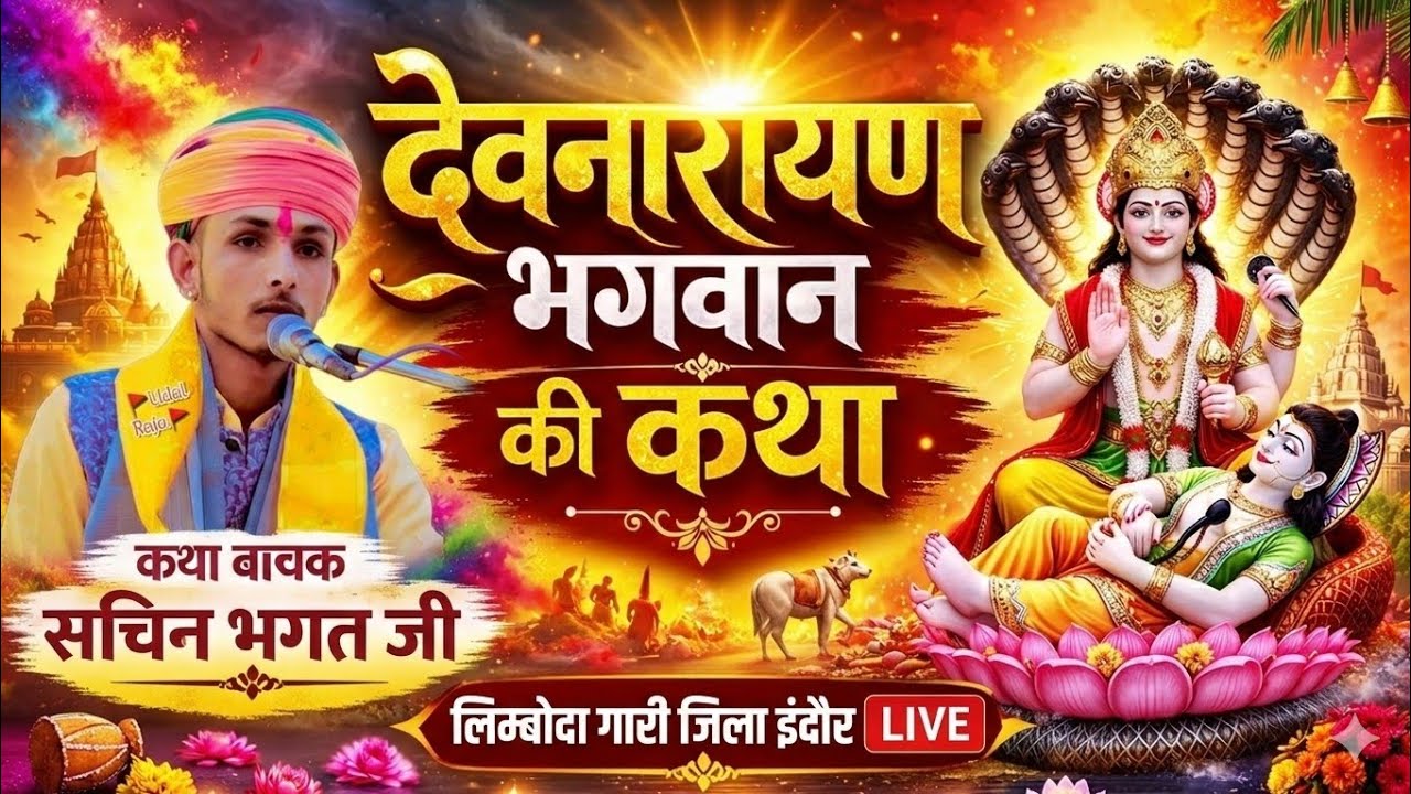 04 DAY } लिम्बोदा गारी जिला इंदौर लाइव 🔴  देवनारायण की कथा devnarayaan Katha || सचिन भगत की कथा live