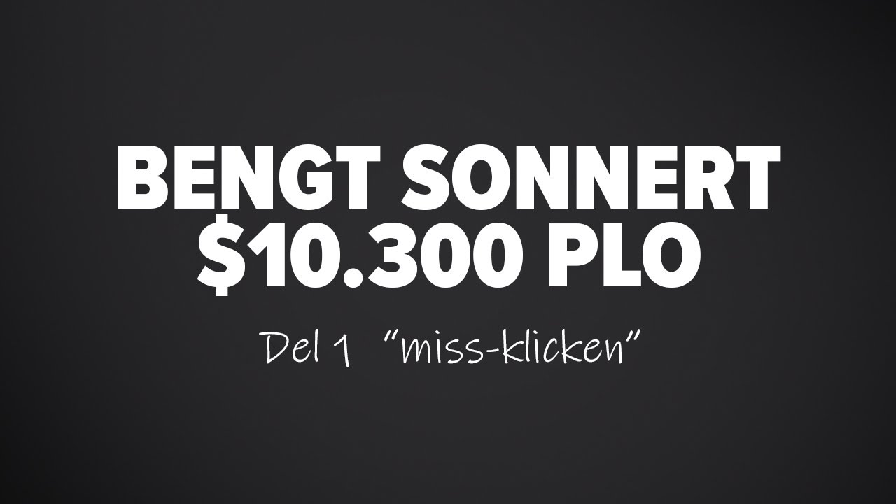 Bengans $300.000 vinst i Scoop 63 - Del 1 "miss-klicken"
