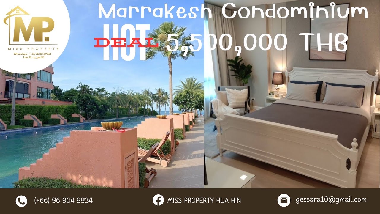 [ EP99 ]🏝️✨ Beautiful Unit At Marrakesh Hua Hin for sale💥SellingPrice 5,500,000Baht💥