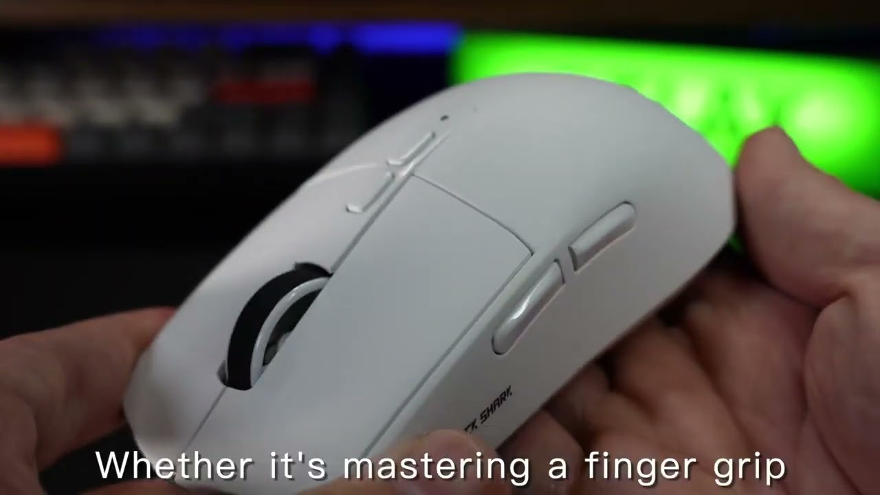 Mouse ATTACK SHARK X6, conexão Bluetooth trimodo PAW3395, base d