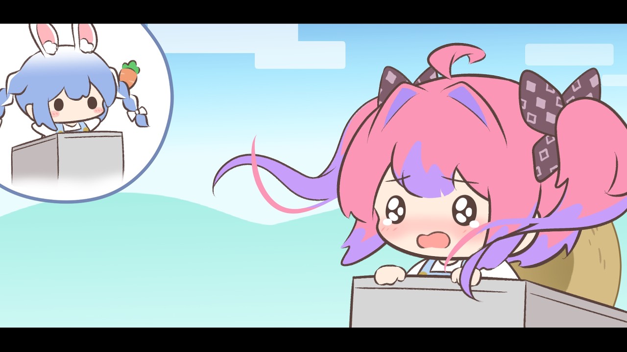 【手描き】エモい雰囲気の中 最高のタイミングで声が届くぺこヴィヴィ【兎田ぺこら/綺々羅々ヴィヴィ/ホロライブ】