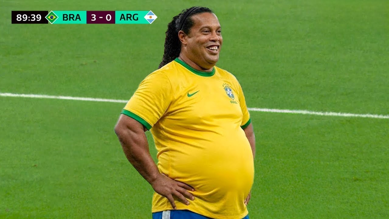 MESMO COM 45 ANOS, VELHO, GORDO E COLOSSAL, RONALDINHO FEZ ISSO