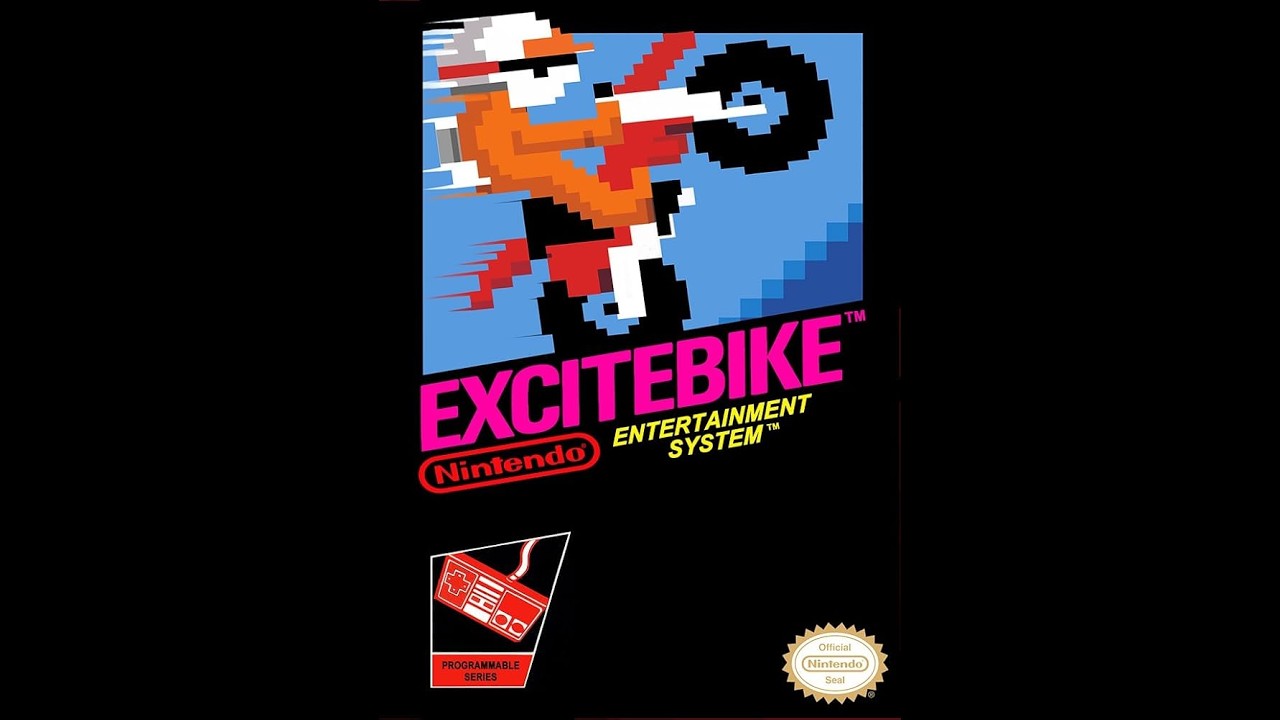 EXCITEBIKE NES - NO COMMENTARY! Kinda BORING! Like ME!